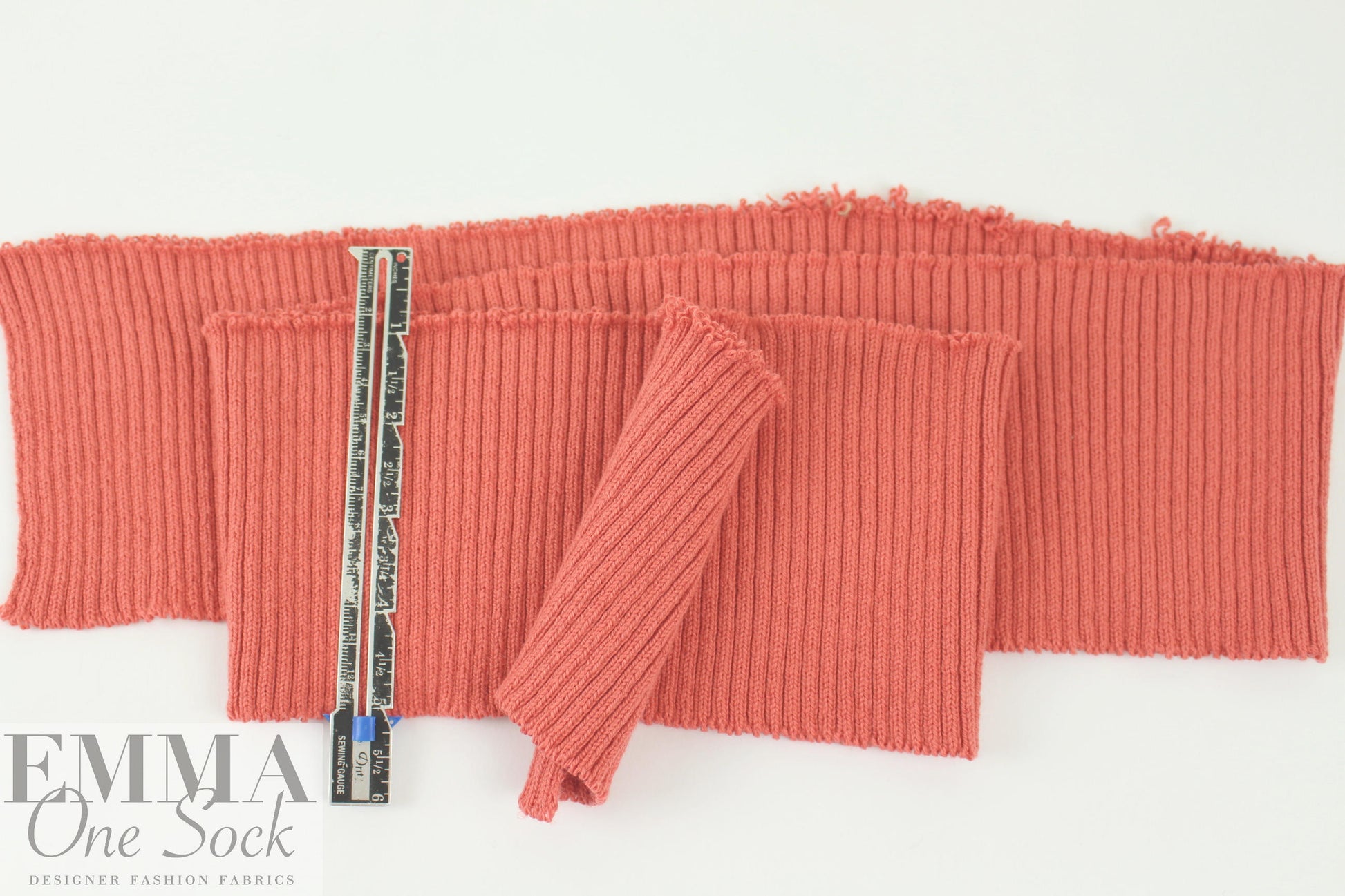 O! Jolly! persimmon 4-inch wide sweater knit ribbing