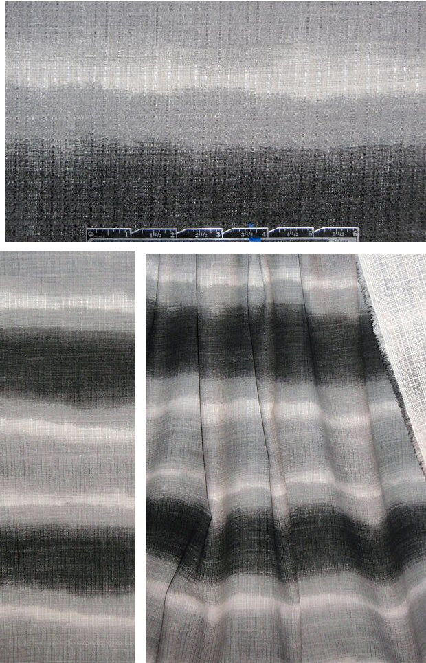 Anne K1ein cotton blend textured ombre stripe
