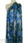 'moonscape' sweater knit - cobalt/licorice 1 yard
