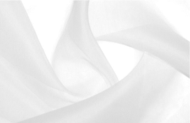 100% silk organza .5 yds color# 101 Classic White