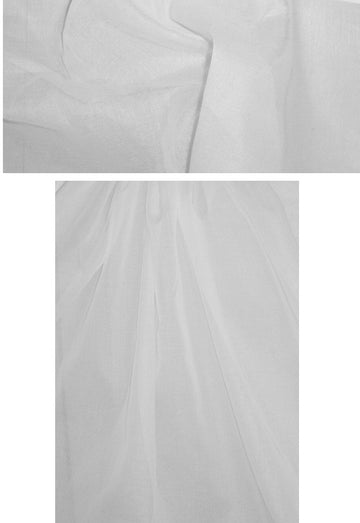 lovely cotton organdy - white .75 yds