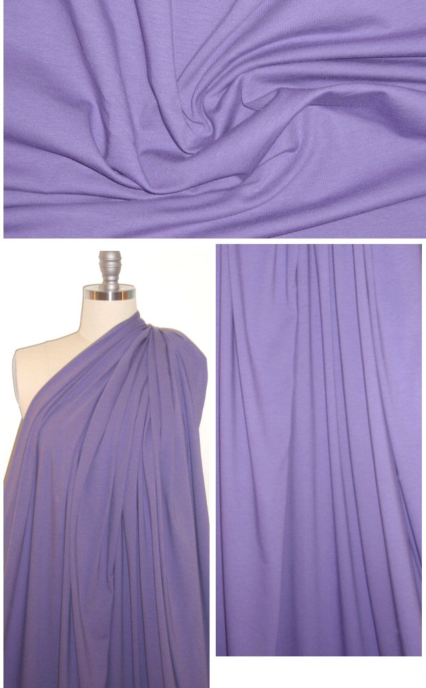 organic cotton/spandex knit - wisteria 1 yard
