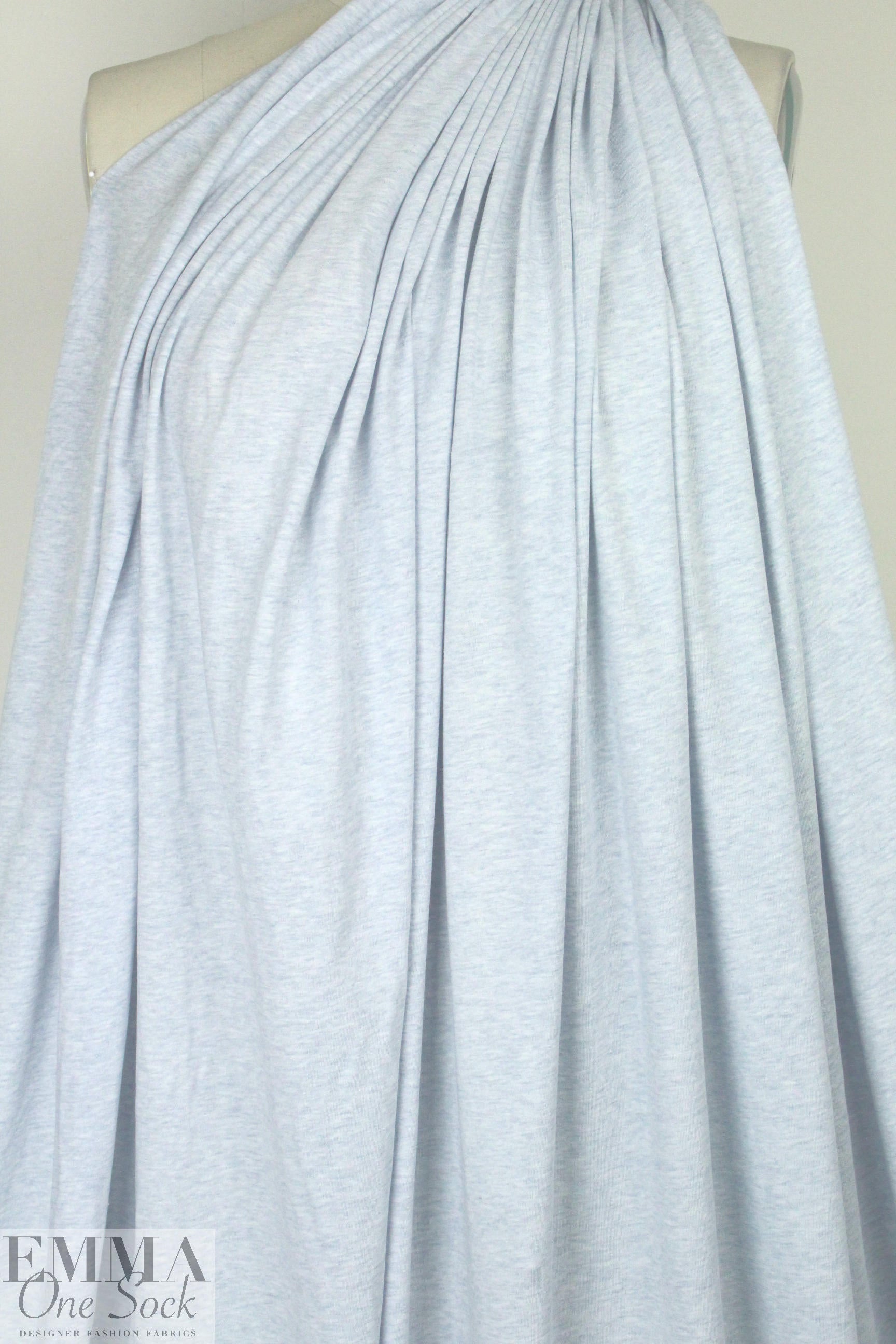 natural dye organic cotton jersey - soft blue 1.5 yds