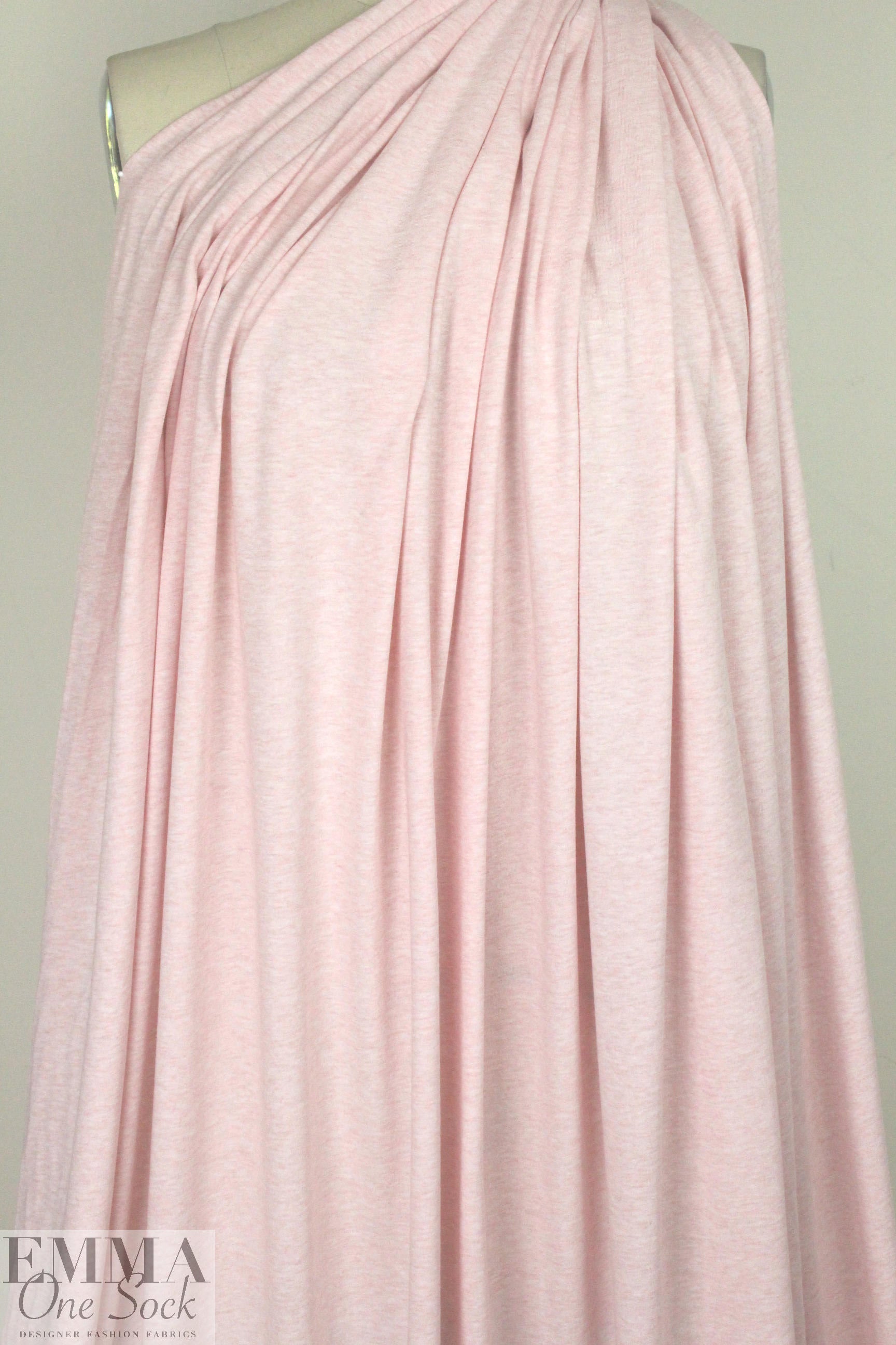 natural dye organic cotton jersey - soft pink 1.33 yds Minor Flaw
