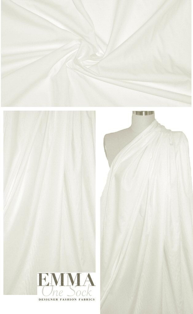 organic cotton poplin shirting woven - natural .95 yds