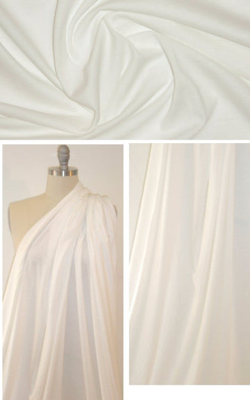 organic 100% cotton lightweight knit - cream 1.125 yds