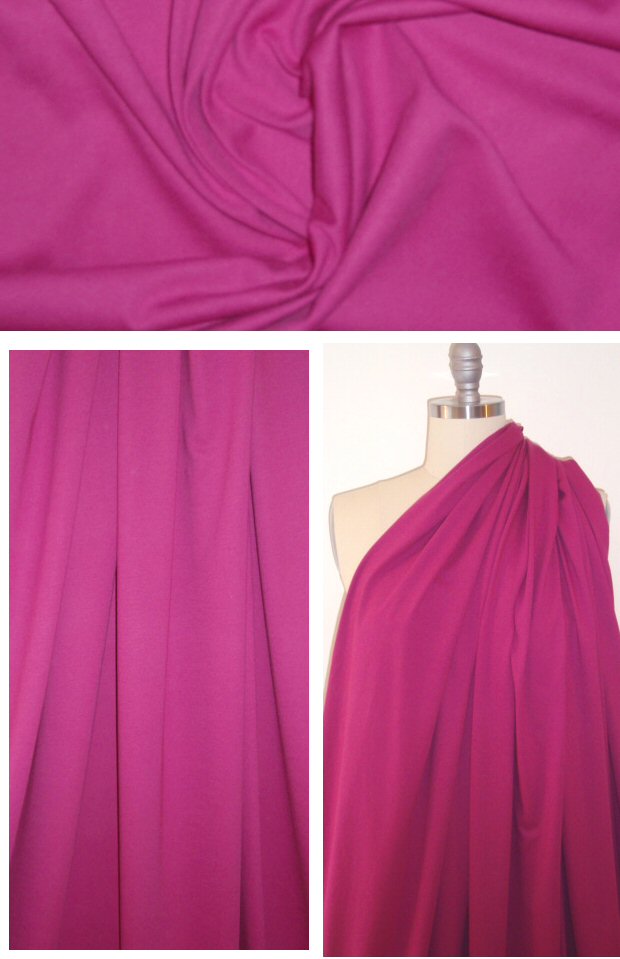 organic 100% cotton lightweight knit - magenta