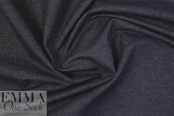organic dark blue 4-way stretch knit denim