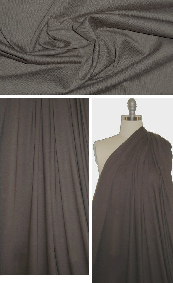 organic 100% cotton lightweight knit - carob