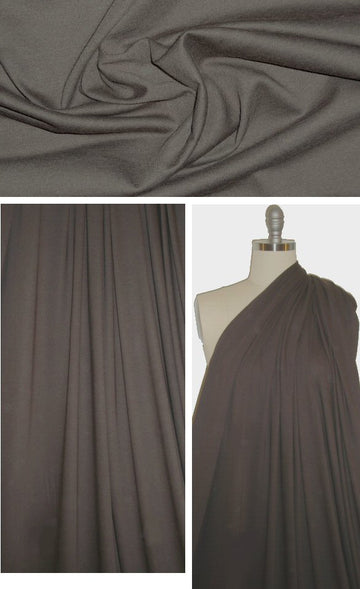 organic 100% cotton lightweight knit - carob 1.33 yds