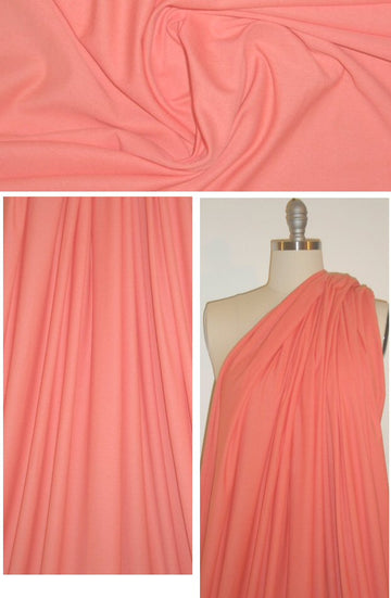 organic 100% cotton lightweight knit - coral 1.25 yds