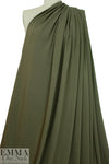 army green organic cotton/spandex jersey 4-way .75 yds
