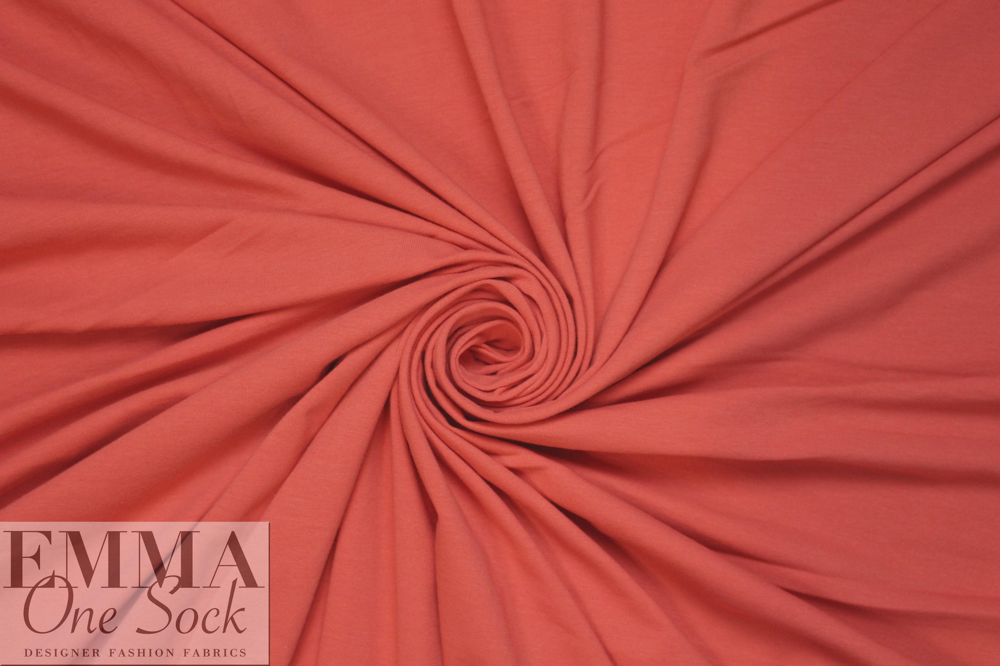 dark coral organic cotton/spandex jersey 4-way .9 yds