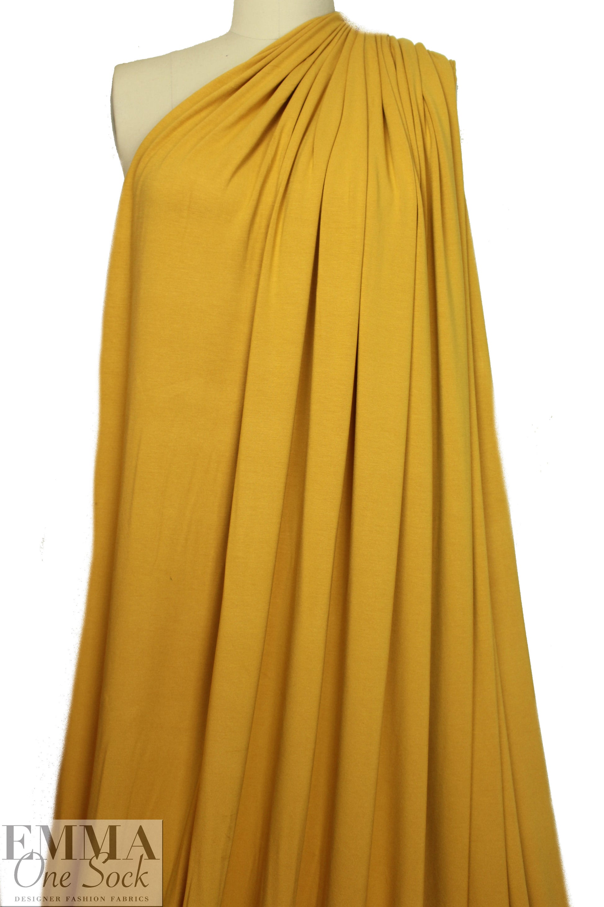 mustard lightweight rayon jersey 4-way 1.5 yd
