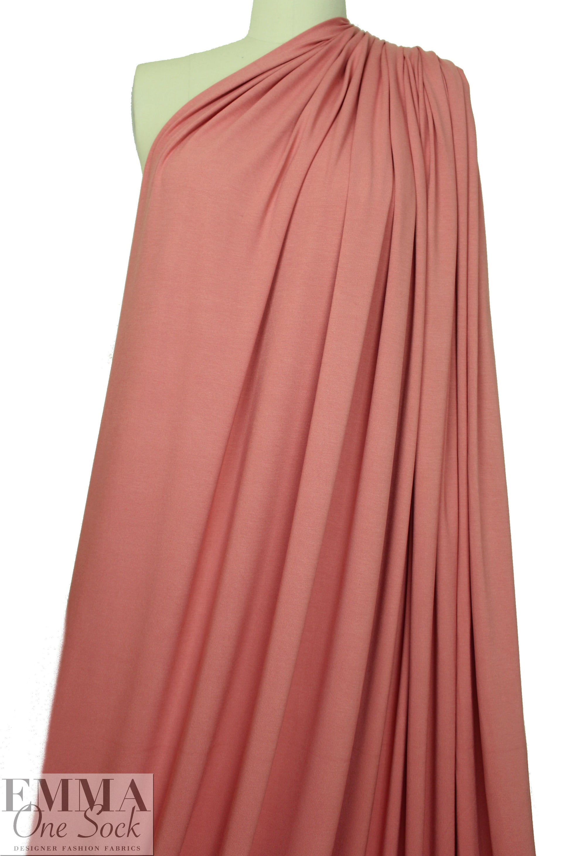 dusty pink lightweight rayon jersey 4-way 1.375 yds