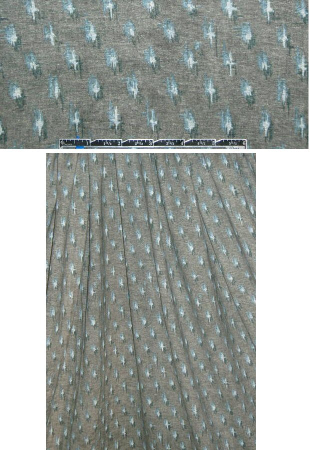 hemp/organic cotton print jersey - gray graphic