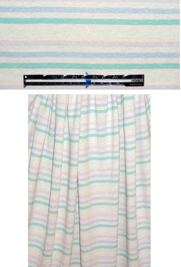 hemp/cotton jersey - mint/blue/natural stripe