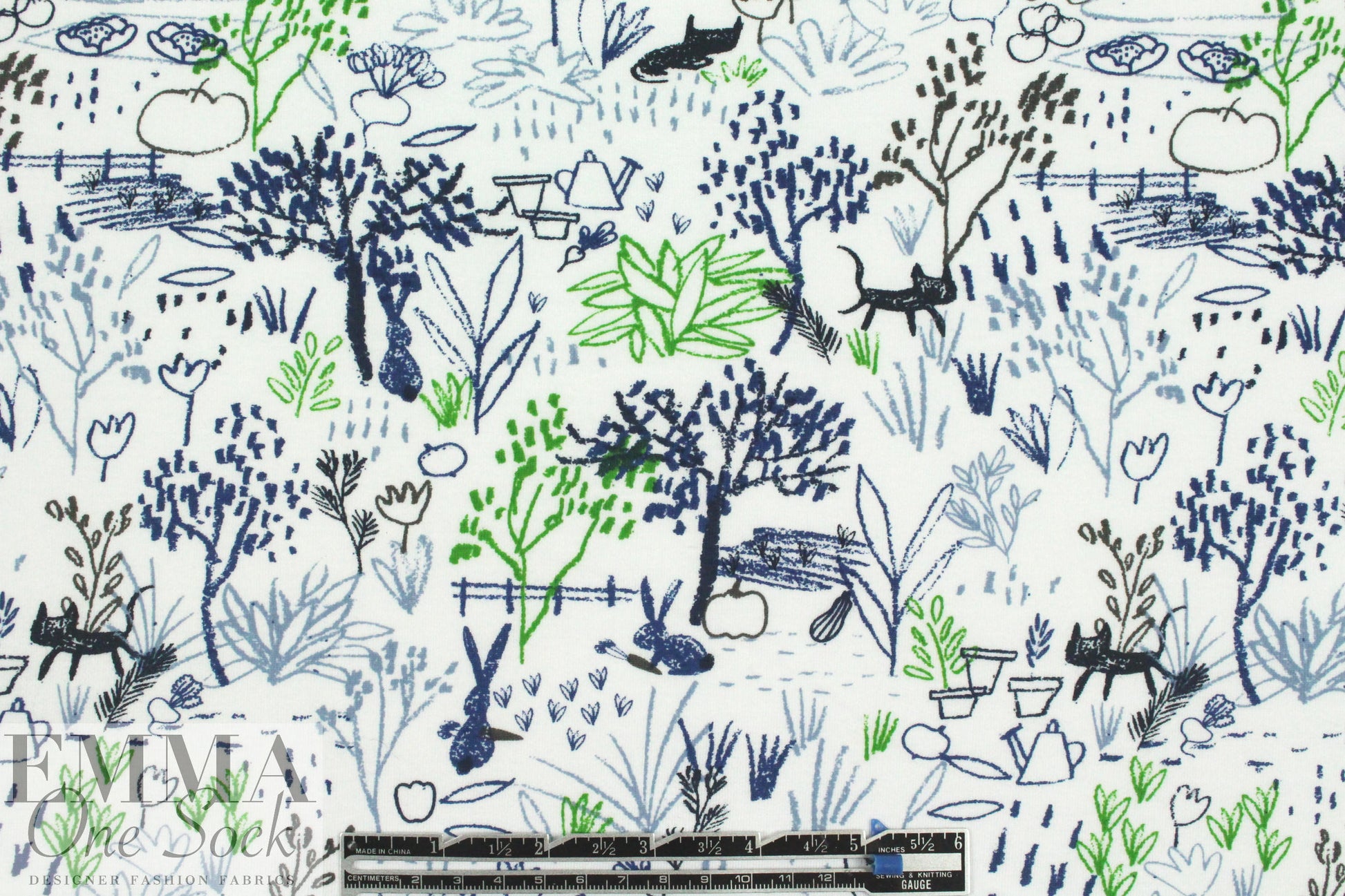 kid's play organic cotton jersey - crayola blue