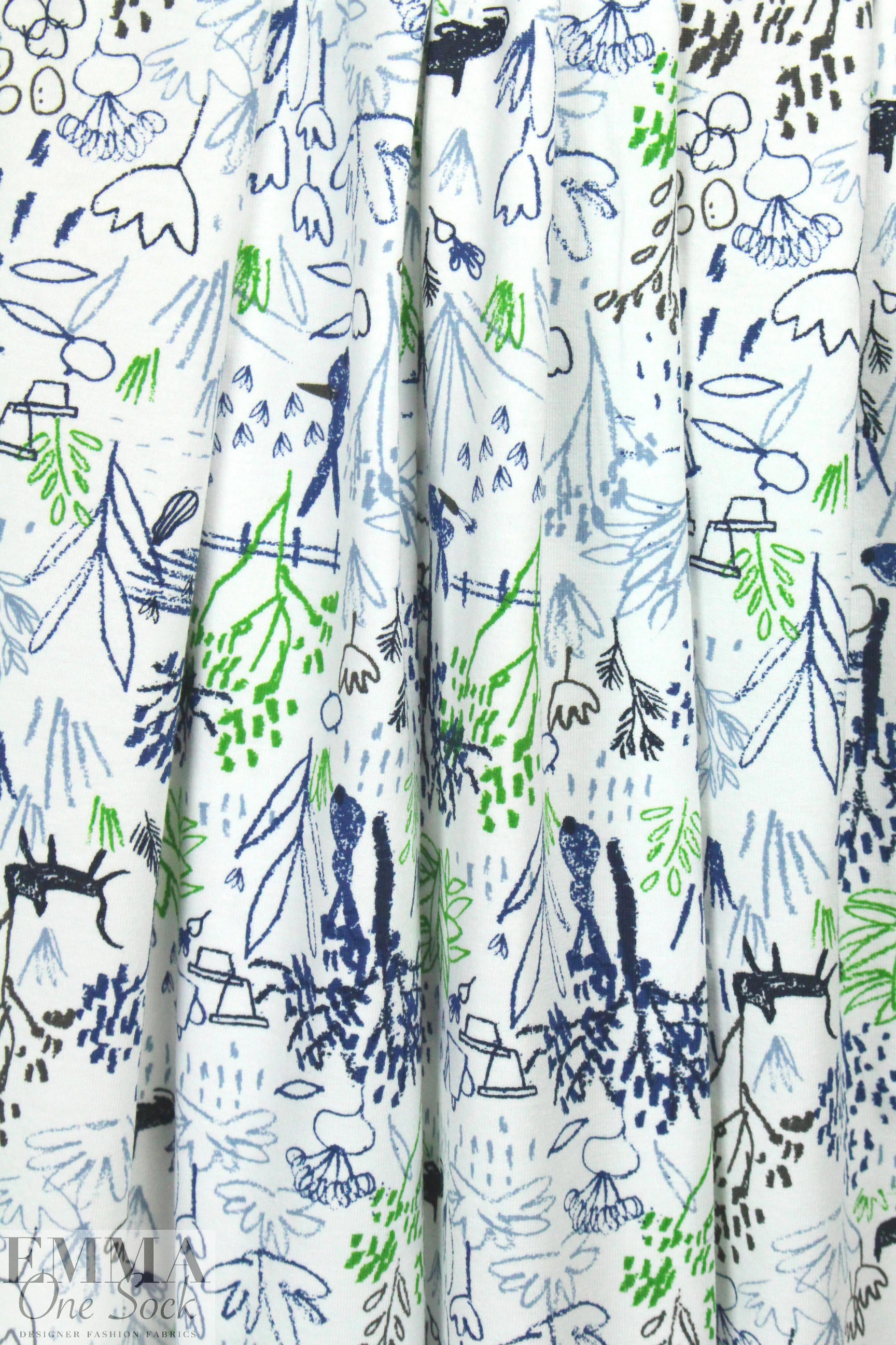 kid's play organic cotton jersey - crayola blue 1.5 yds