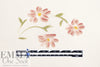 CA designer hand painted flower silk organza 1.625 yd