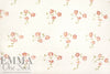 CA designer hand painted flower silk organza 1.625 yd