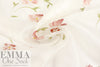 CA designer hand painted flower silk organza 1.625 yd