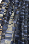 Mi11y Italian navy clipped jacquard organza