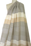Italian visc/silk/cotton yarn-dye striped voile