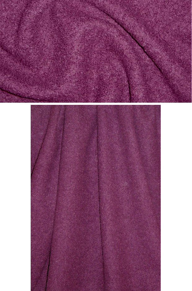 0scar raspberry-wine boiled wool double boucle'