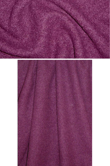 0scar raspberry-wine boiled wool double boucle'