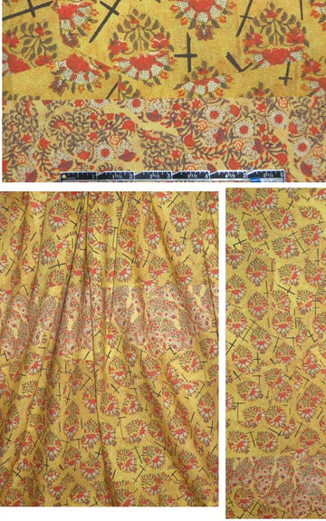 0scar asian motif panel print stretch cotton 2 panels
