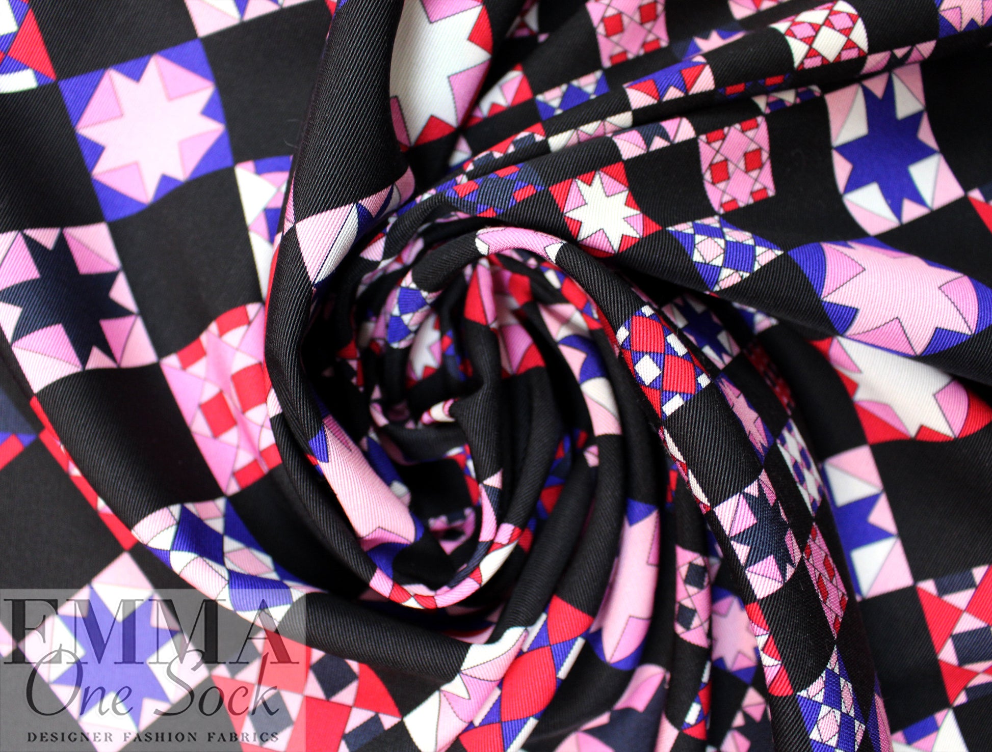 Pucci Italian haute couture micro-ottoman - quilt motif .625 yds