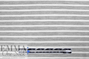 mini ottoman rayon blend knit - heather gray/white .75 yds