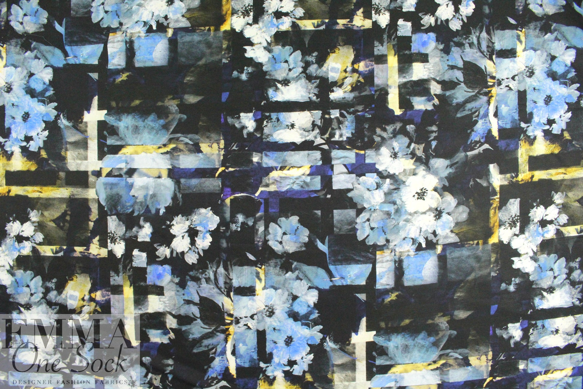 Carmen Marc Va1vo floral collage ottoman