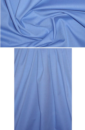 'new oxford' classic cotton shirting - ocean blue