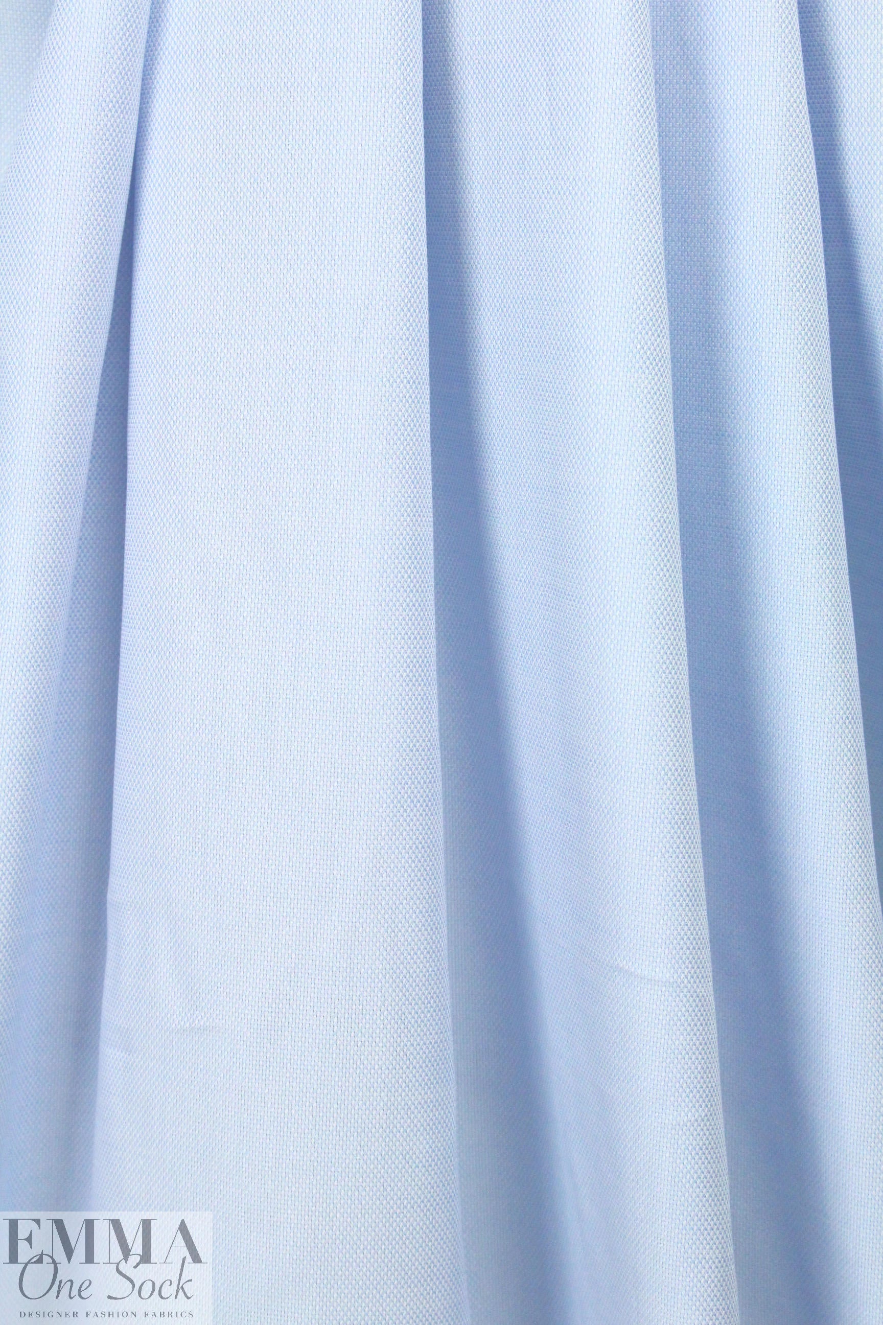 oxford cloth cotton shirting - light blue .75 yds