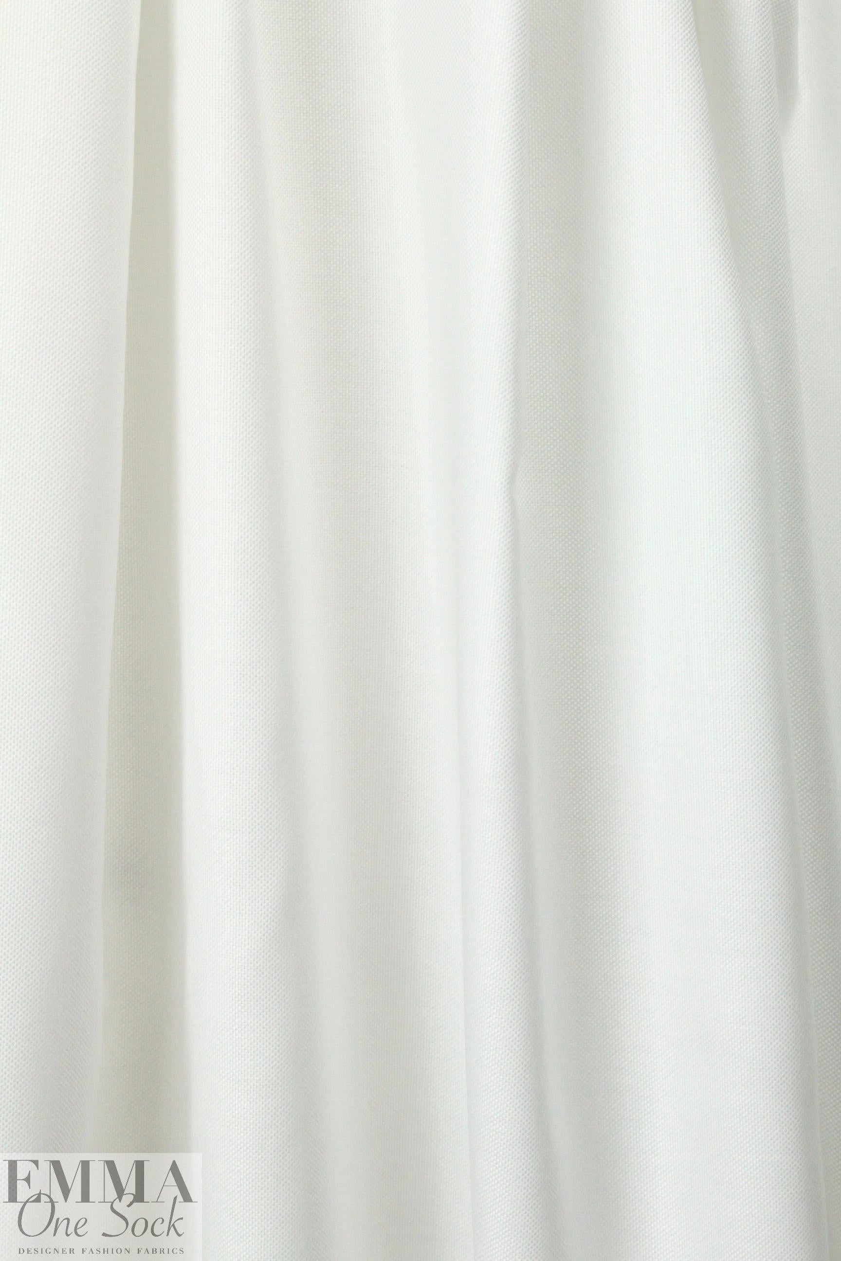 oxford cloth cotton shirting - white