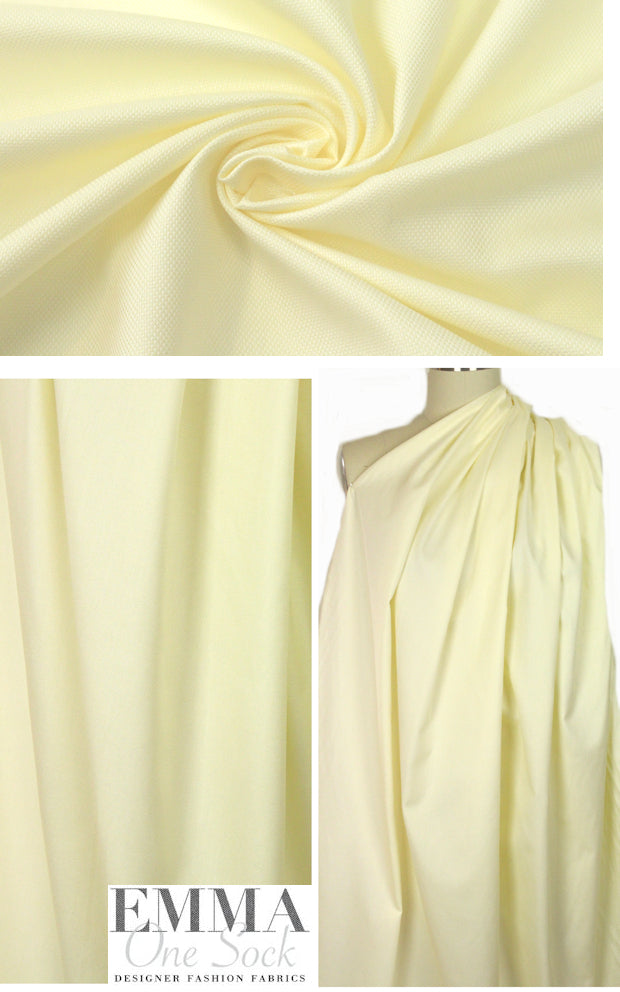 Oxford cloth cotton shirting - lemon/white