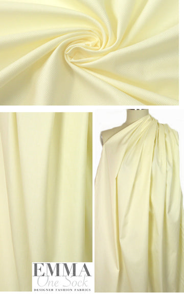 Oxford cloth cotton shirting - lemon/white 1.625 yds