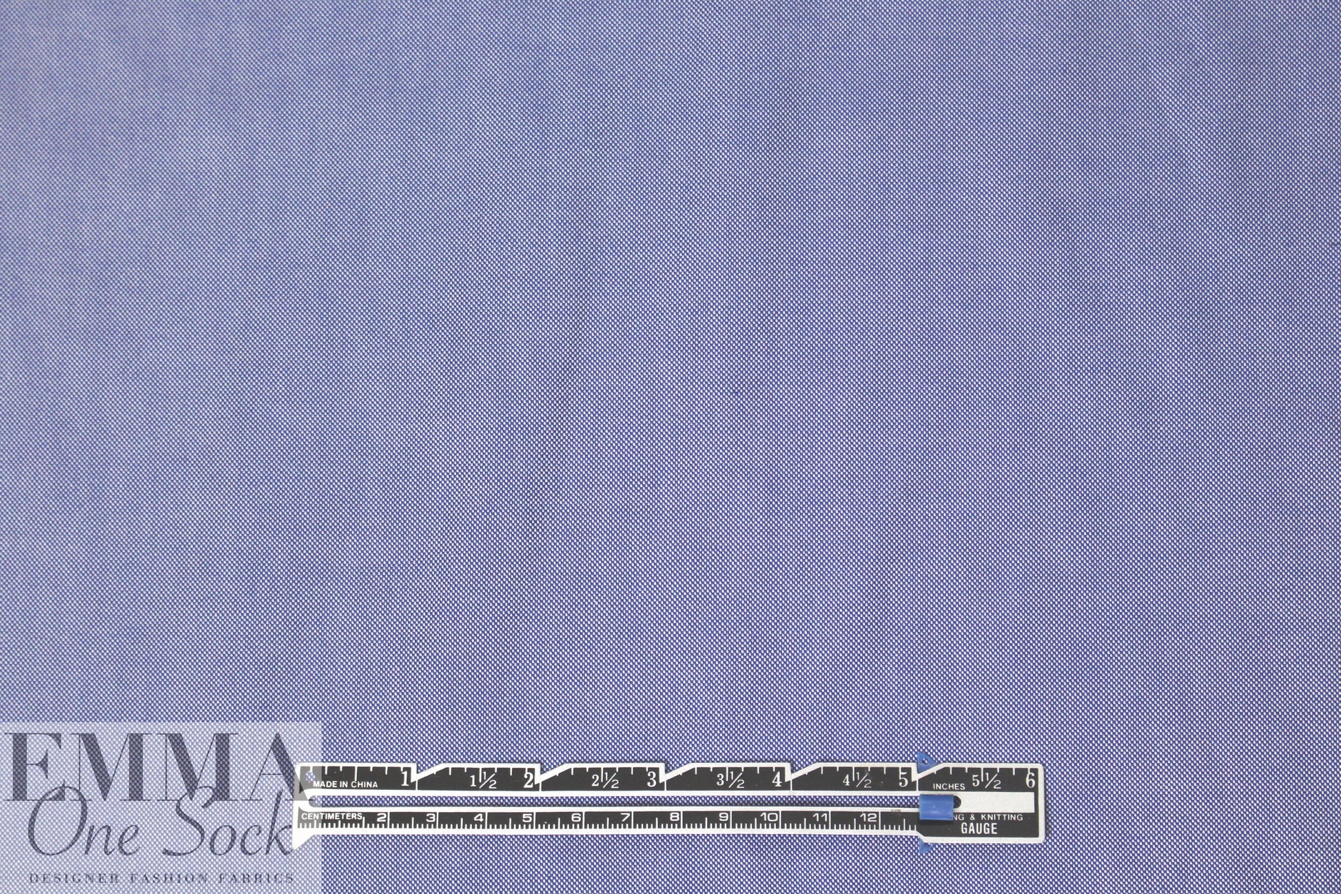 NY designer oxford cloth cotton shirting - chambray blue .66 yds