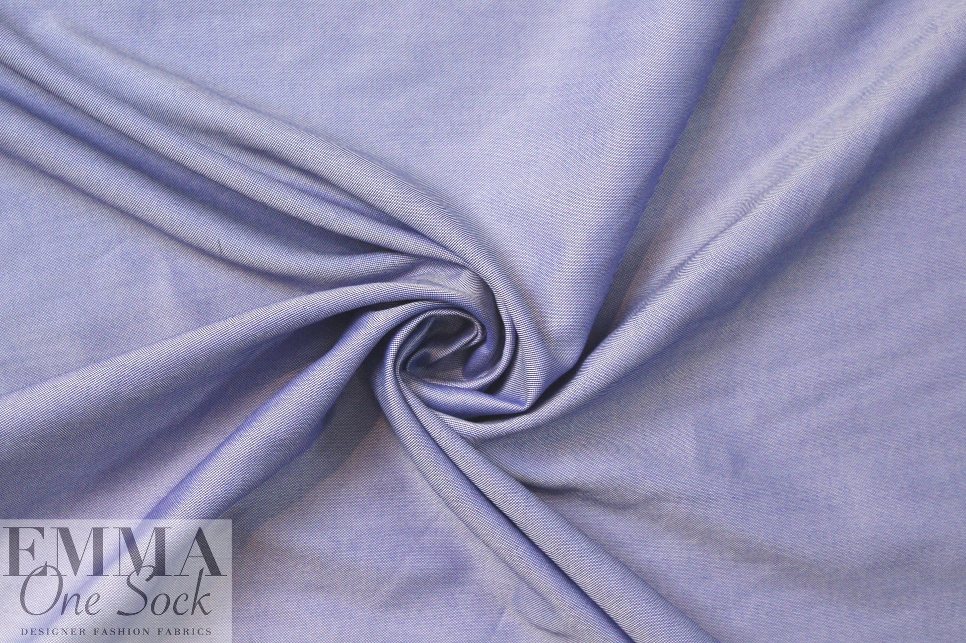 NY designer oxford cloth cotton shirting - chambray blue 2.25 yd