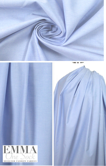 oxford classic cotton shirting - light blue