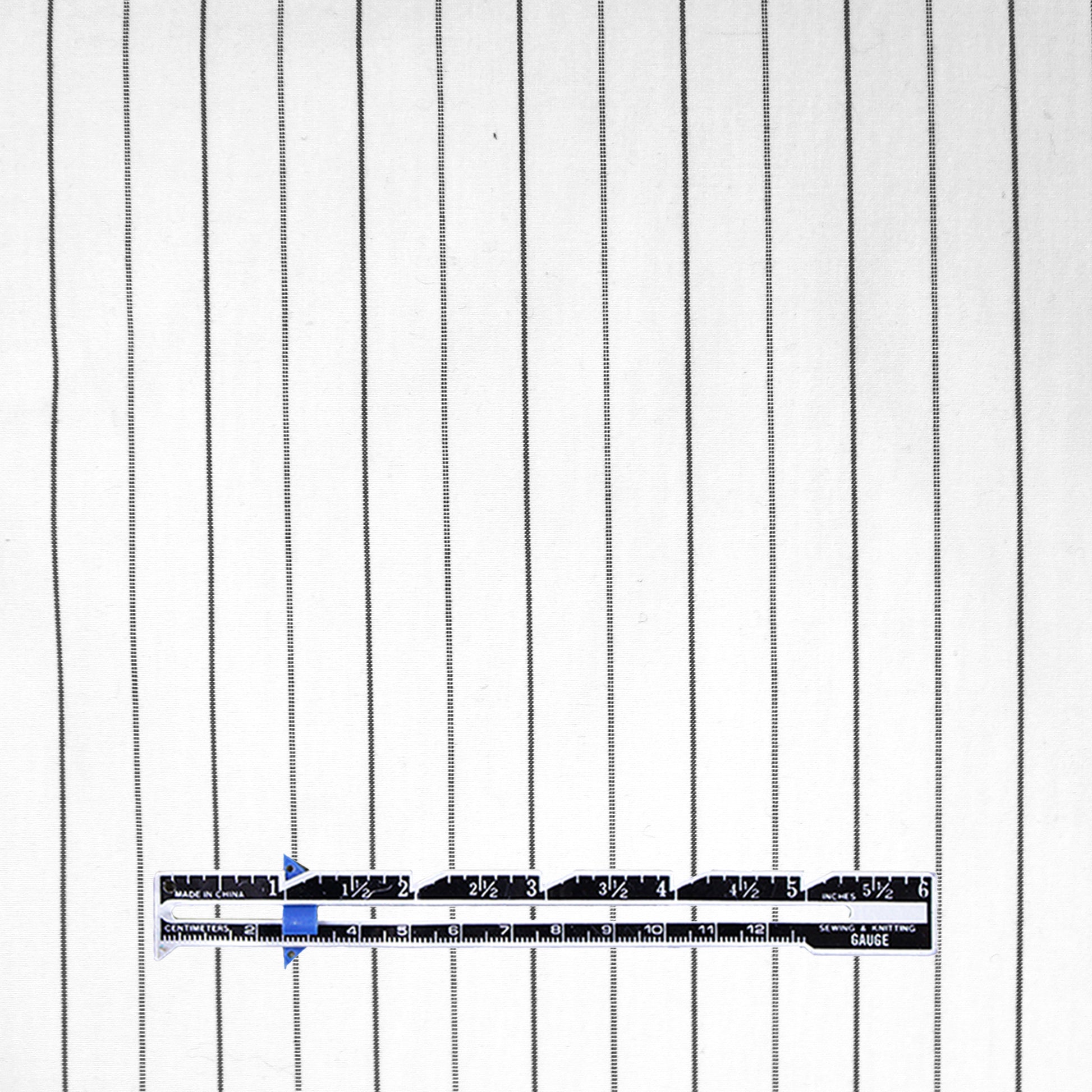 Italian vertical stripe cotton oxford cloth - black/white