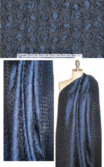 Pamella Ro1and sapphire/midnight dot brocade