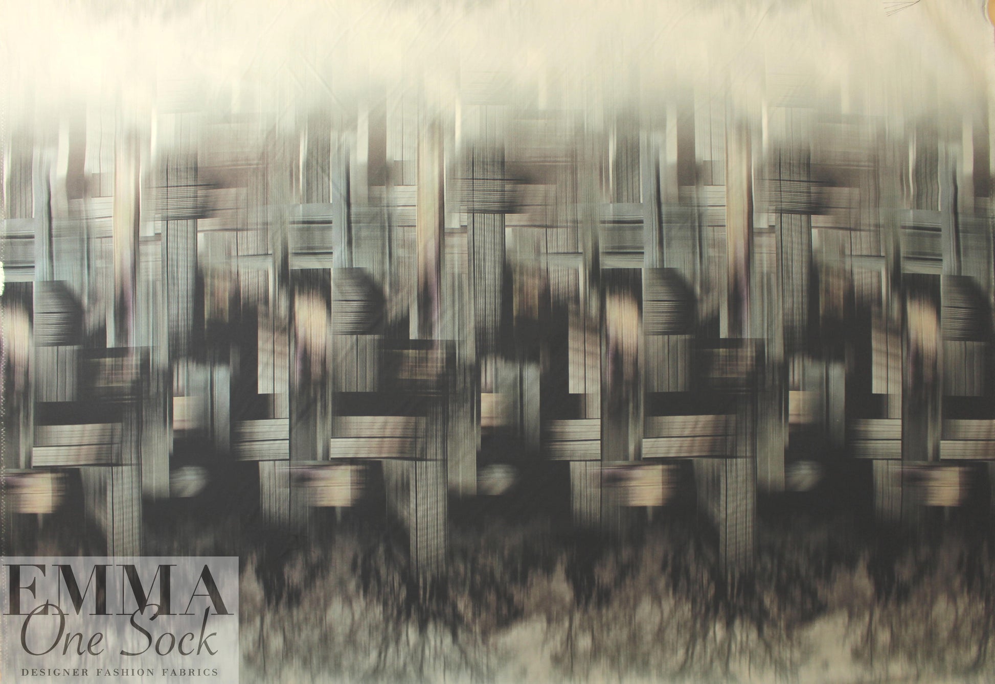 Italian edgy urban scene silk/cotton woven 1 yard