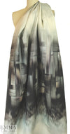 Italian edgy urban scene silk/cotton panel woven