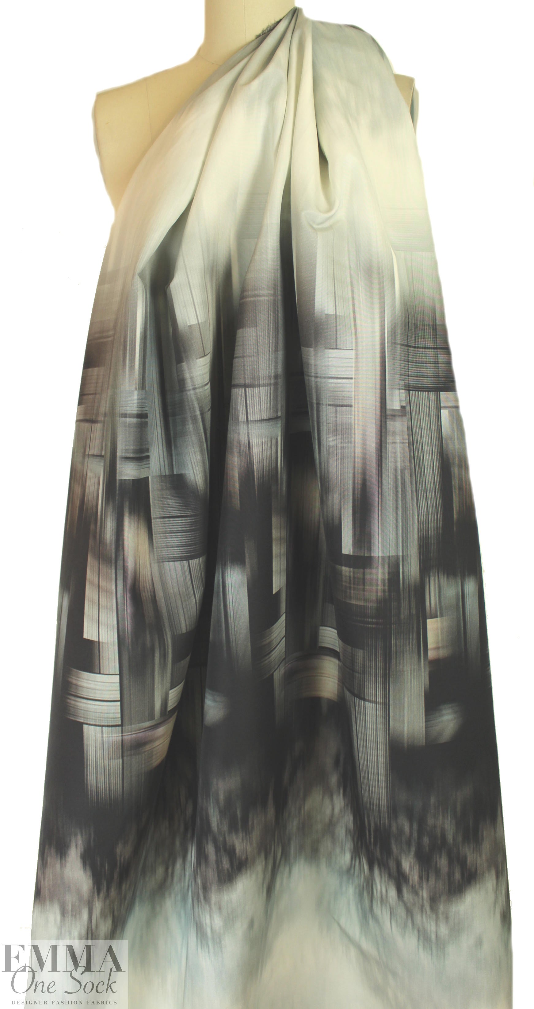 Italian edgy urban  panel woven 2.4 yd, Two Panels