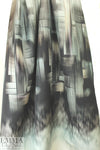 Italian edgy urban scene silk/cotton panel woven