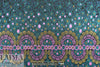 Italian teal/pink border design panel brocade