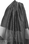 Italian black paisley/crinkle sheer border design  1 panel